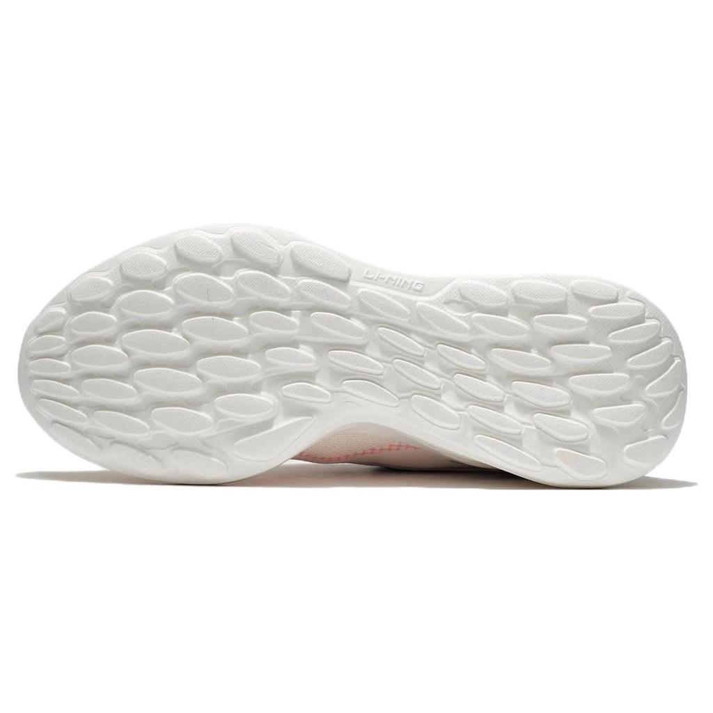 Li Ning Element Textile, Synthetic Leather Cushioning Slip Resistant Abrasion Resistant Low Top Casual Shoes Women's AGLS012-3