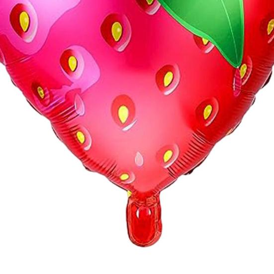 1 Set Sweet Strawberry Aluminum Film Balloons Set DIY Scene Layout Party Decoration Kids Inflatable Fruit Balloons Toy Birthday Party