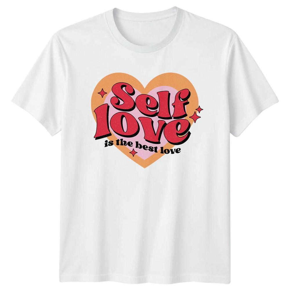 Self Love Is The Best Love Feminism Retro Graphic TShirt S