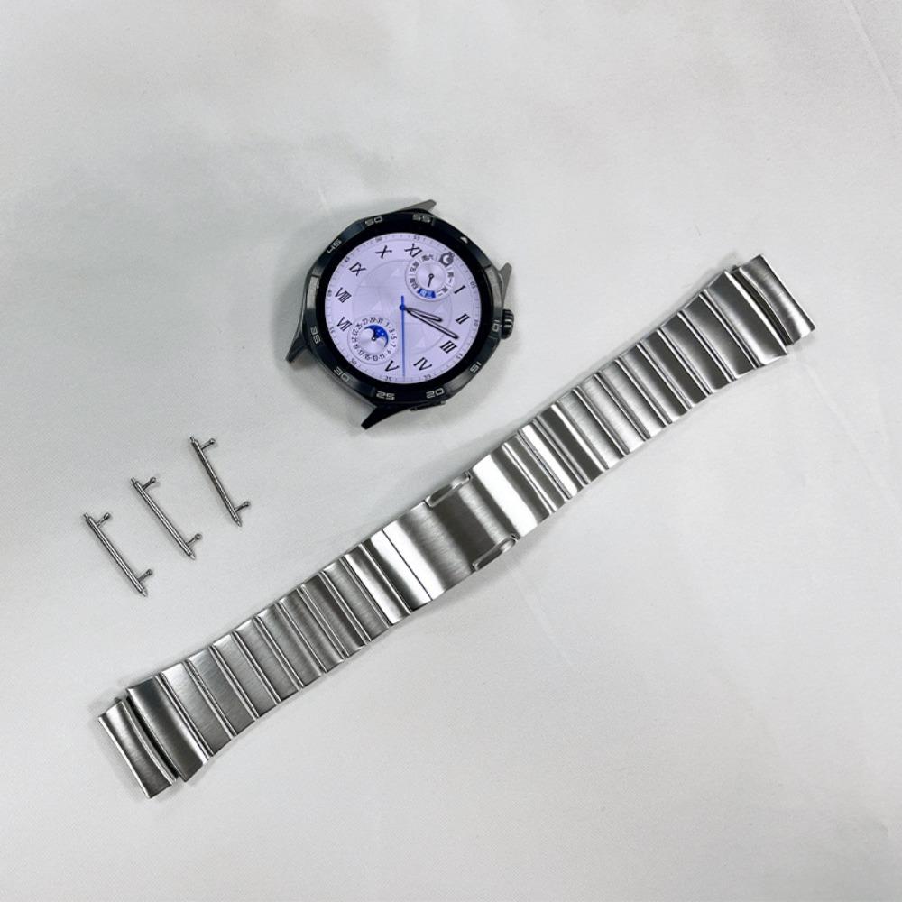 One Bead Quick Release Stainless Steel Watch Band Curved No Gap Wrist Strap Special Fit for Huawei Watch GT5 46mm Business Replacement Accessories