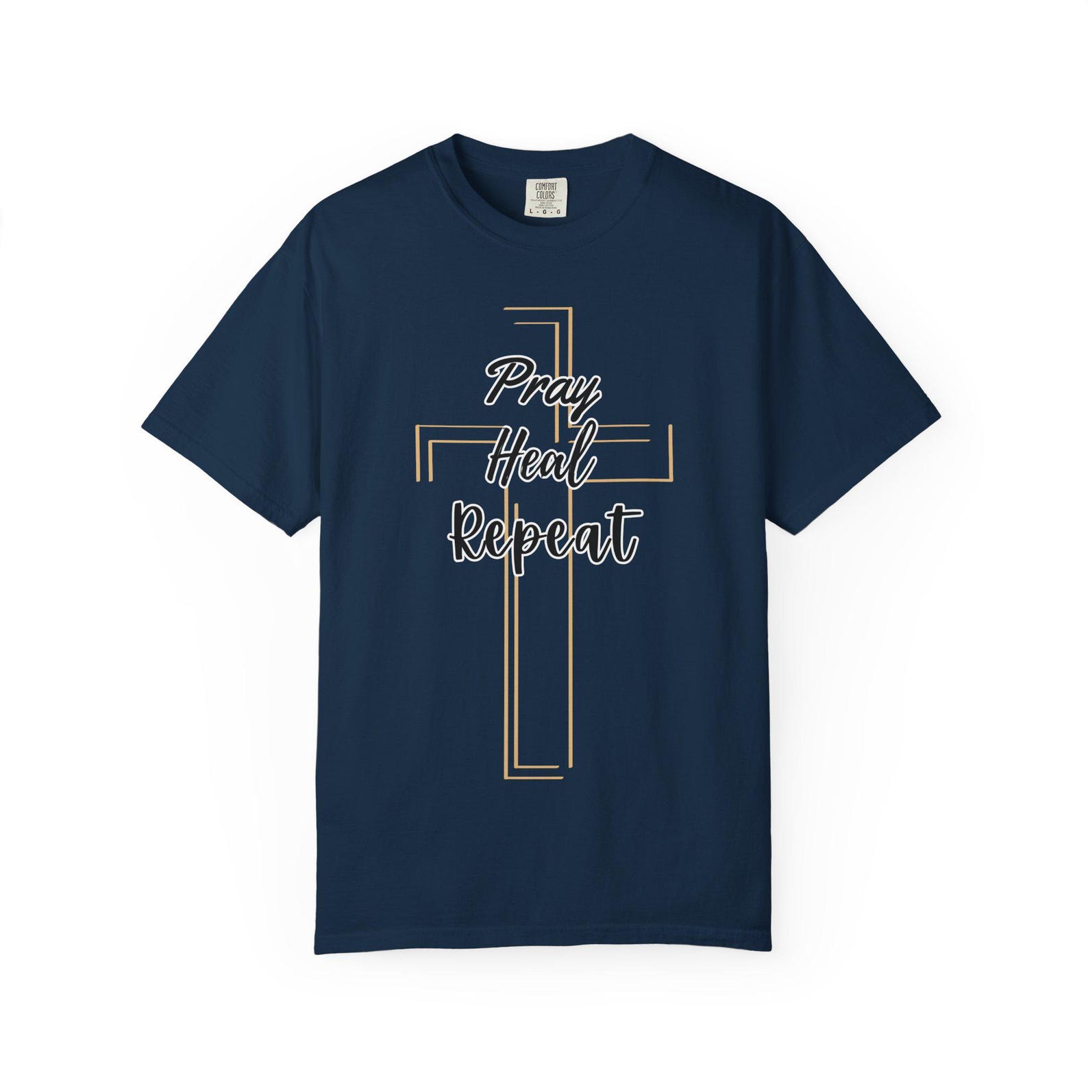 Faith-Inspired Unisex T-Shirt: Pray Heal Repeat, US Cotton Comfort S