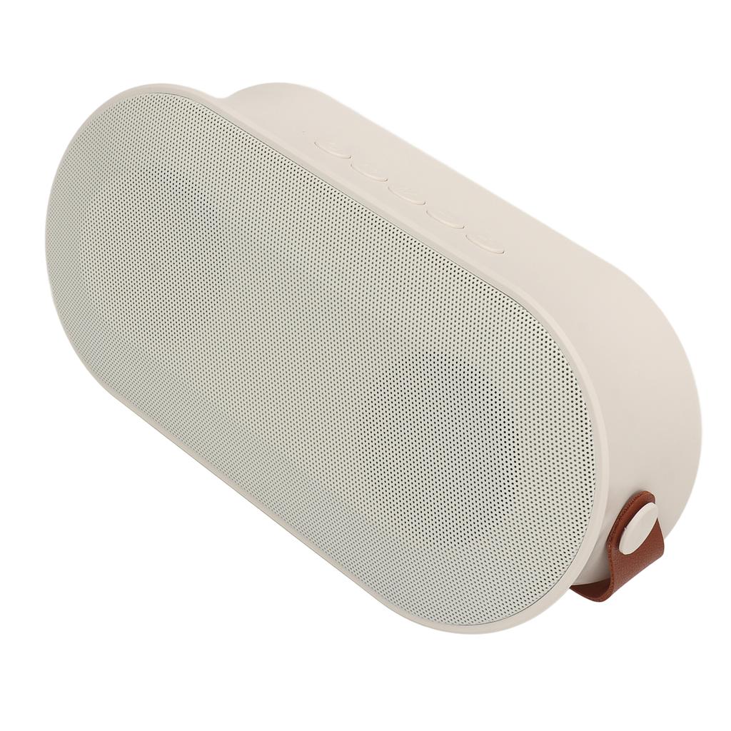 Bluetooth Microphone Speaker Cute Appearance Ambient Light High Power Portable Wireless Speaker for Home Party White