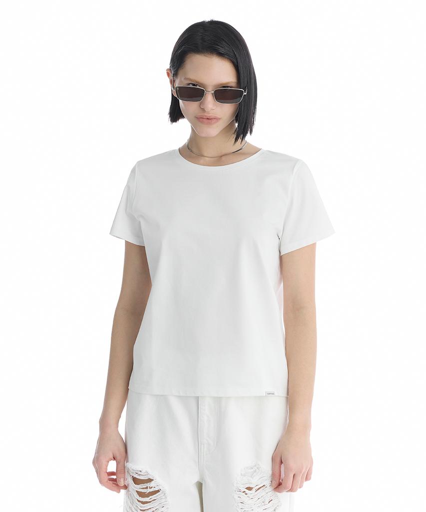 Teulimingbeodeu Essential Silky Cotton T-Shirts [White]