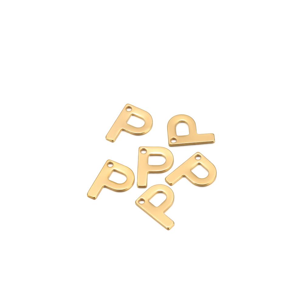 30pcs Stainless Steel Gold Color A-Z 26 Letter Pendant Alphabet Charms Pendant for DIY Jewelry Making Earrings Bracelet Necklace