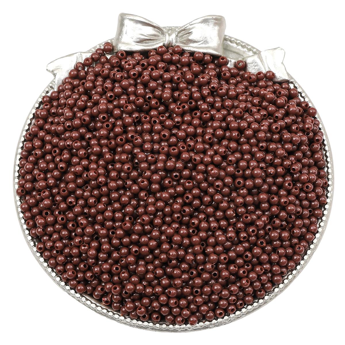 

1800 шт. Акриловые бусины Однотонные Круглые Свободные Разделительные бусины для Изготовления Ювелирных Изделий DIY Браслеты Ожерелье коричневый/глубокий