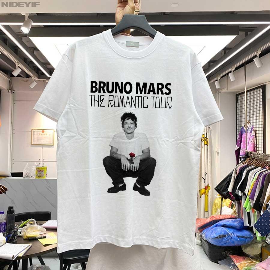 Bruno Mars The RoUnisextic Tour T shirt for Unisex Women Hiphop Streetwear Oversized Tops 100 Cotton TShirt BM2