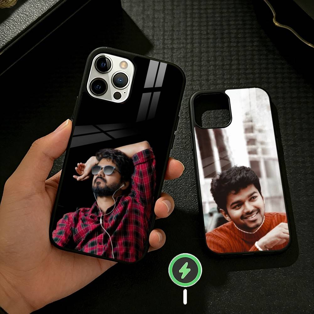 T-ThalaPathy Actor V-Vijay Phone Case For iPhone 17,16,15,14,13,12,Plus,Pro,Max For Magnetic Wireless Charge