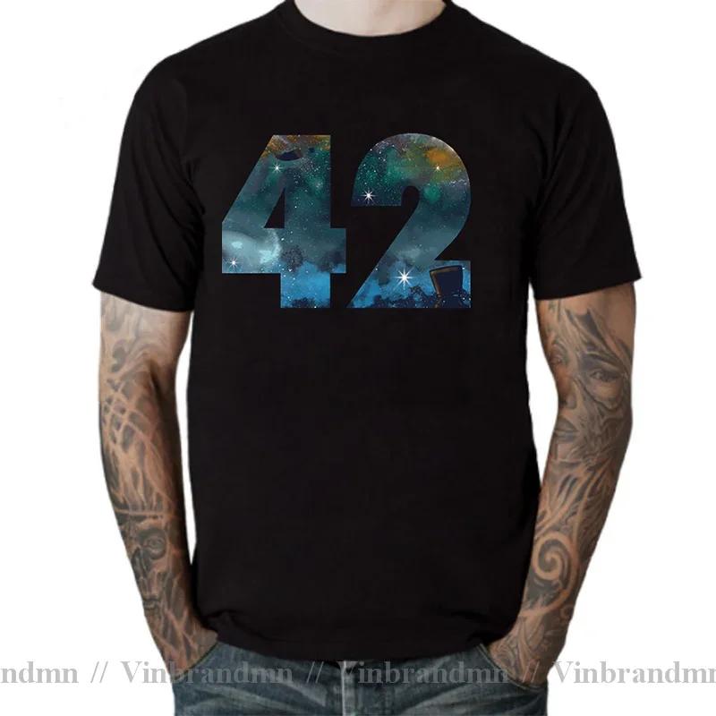2026 Fashion Custom 42 Hitchhiker Guide To The Galaxy T Shirt Unisex The Meaning Of Life Scifi Tshirts Retro Science Guide Tshir