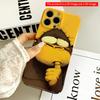 2DFlat Cartoon Gorilla Phone Case All inclusive film hard iPhone case, compatible with iPhone 18 Pro Max 17 16 15 14 13 12 11