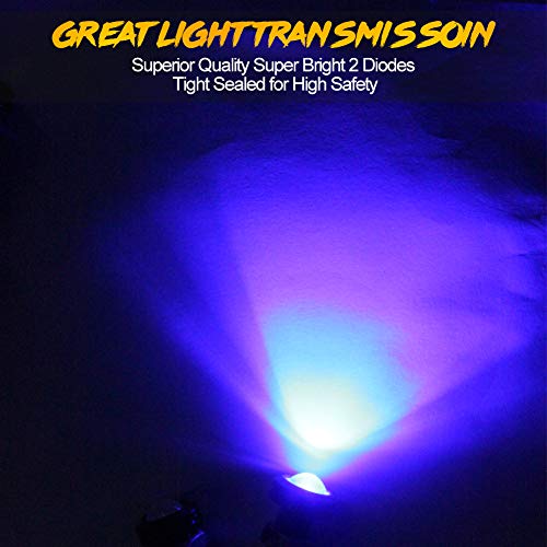 X-STYLE LED Daylight 18mm Eagle Eye Spotlight Bolt Type Large Ball Scale Waterproof High Brightness Recessed Type 12V Only Set of 4 (Blue)