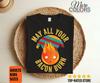 Vintage Retro May All Your Bacon Burn T-Shirt BBQ Grunge Funny Grill Tee Men Women Cooking Gift Meat Lover Apparel Barbecue Outfit