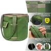 1PC Waterproof Canvas, Grass Green Hand-Held Garden Tool Bucket Bag, Tool Storage Bag, Camping Outdoor Storage Basket