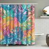 Vibrant Palm Leaf Shower Curtain For Bathroom Decor Waterproof Fabric With Hooks, Available In Multiple Sizes!