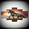 Canvas Painting A horse running sunset 5 Pieces Wall Art Painting Modular Wallpapers Poster Print for living room Home Decor