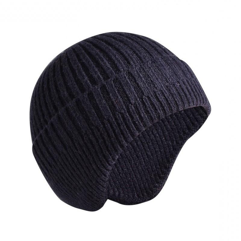 Simple Solid Color Men Casual Warm Knitted Hat With Ear Protection For Winter