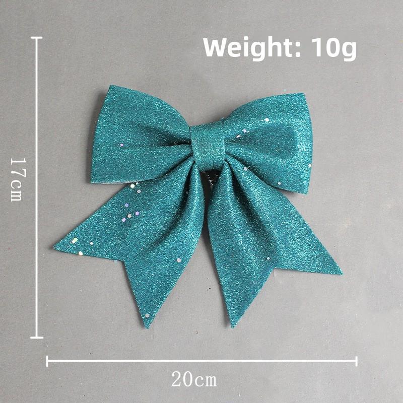 Christmas Gold Powder Bow-shaped Christmas Tree Decoration Pendant Gift Box Accessory