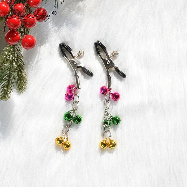 Christmas Bells Nipple Clamps Breast Clips   Restraints Nipple & Clitoral Toys