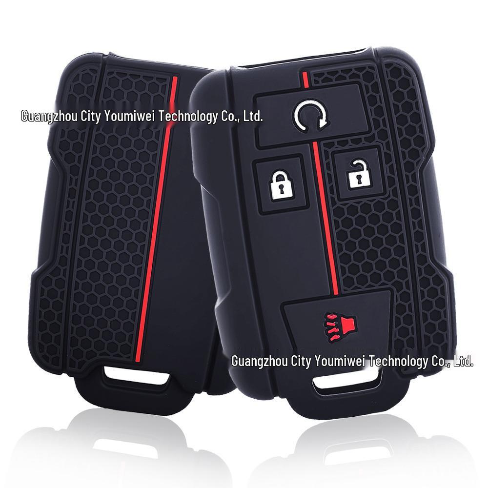 Compatible 6-Button Silicone Key Cover for Chevrolet & GMC Models