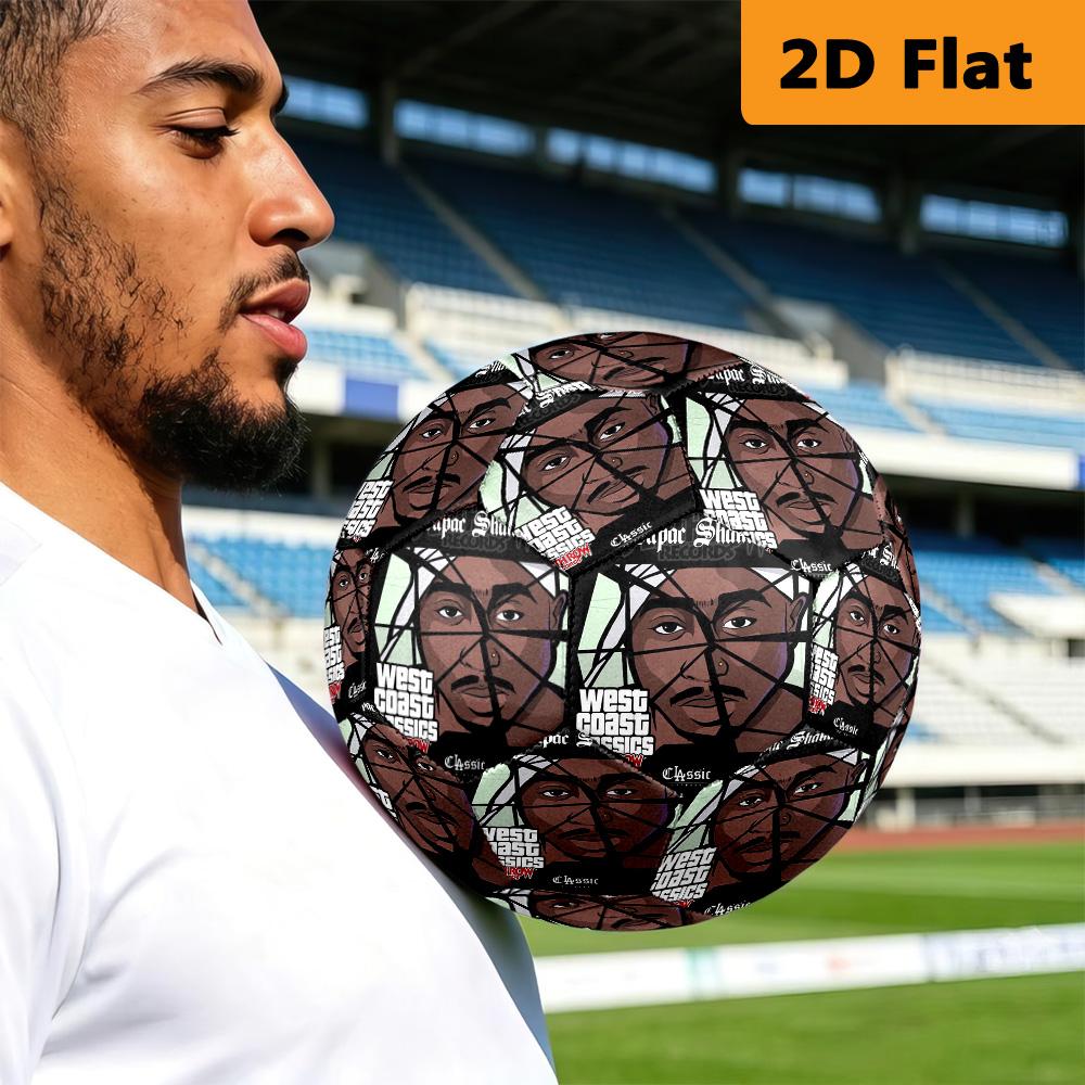 "2Pac: Until End Time" Soccer Ball Suitable for Both Training and Competition Outdoor Sports Very Elastic High Elasticity Entertainment