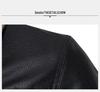 2023 Men's Lapel PU Leather Jacket - Thickened Velvet for Light Business Casual Autumn/Winter Wear