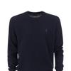 Polo Ralph Lauren FW22 Solid Logo Embroidered Crew Neck Sweater Men sweater Blue 710876846-003