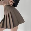 Gonne da ragazza estate primavera moda Femlae cerniera tinta unita minigonne a trapezio gonna a pieghe casual gonne da donna