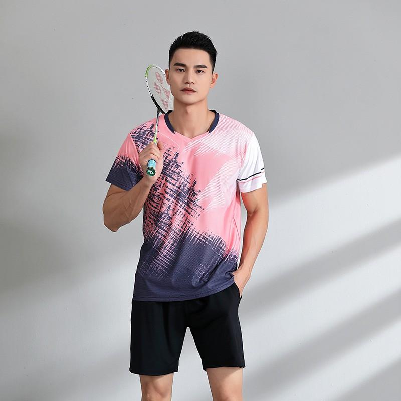 Quick-Dry Breathable Badminton Sport Set Unisex Short Sleeve Top Shorts Tennis Pickleball Running Gym