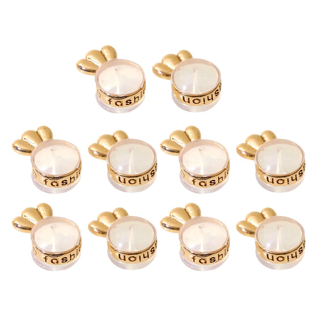 10Pcs Earring Backs Crown Earrings Backings Replacements Hypoallergenical Earrings Support Jewelry Making Accessories