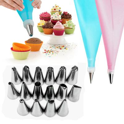 18Pcs/Set Icing Tips Non-stick DIY Creation Food Grade Cream Nozzles for Cakes