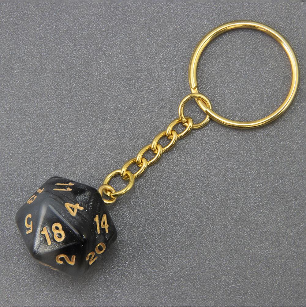 Galaxy D20 Dice Keychain Fashion Keyring Ornament Key Chain Pendant Men Kids Toys Gifts