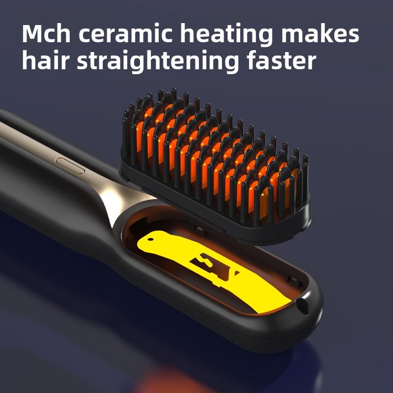 New Wireless Hair Straightener, Rechargeable, Portable Hair Straightener, High Cranial Top Artifact, Negative Ion Straight Curling Iron