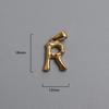 French Bamboo Joint Gold Letter Pendant Necklace - Retro Clavicle Chain Style for Women