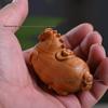 Tang Dynasty Horse Handheld Solid Wood Carving - Natural Cliff Cypress Animal Zodiac Ornament