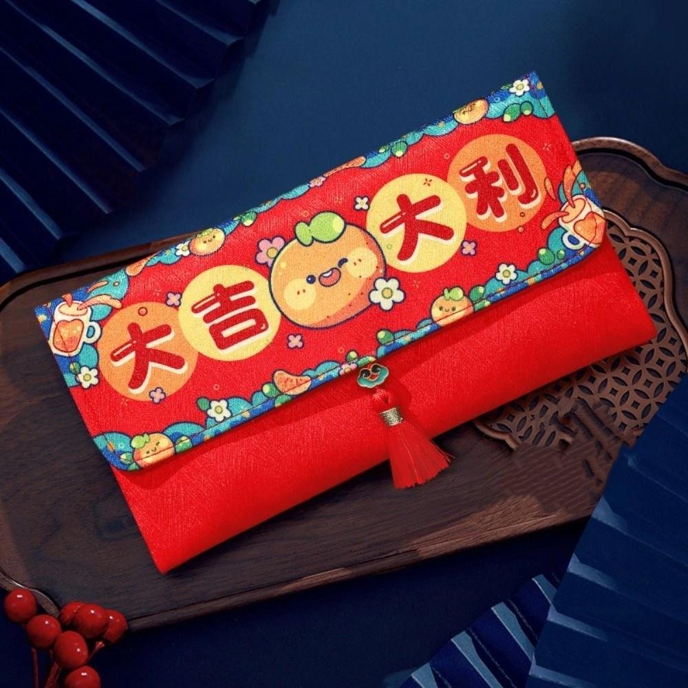 Beste Wünsche Rote Geldtasche Quastendesign Geldbeutel Neu Trendig HongBao Frühlingsfest