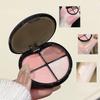 4-Color Wet Gloss Blusher Palette Glow Watery Shimmer Lasting Blush Cream Natural Red Cheek Brighten Contour Highlighter Makeup