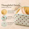 Water-Resistant Underwear Storage Bag Divided Compartments Polka Dot Lingerie Organizer Case Zipper Closure Bra Storage Case