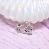 Female Crystal White Zircon Stone Heart Pendant Necklace Vintage Silver Color Wedding Jewelry For Women