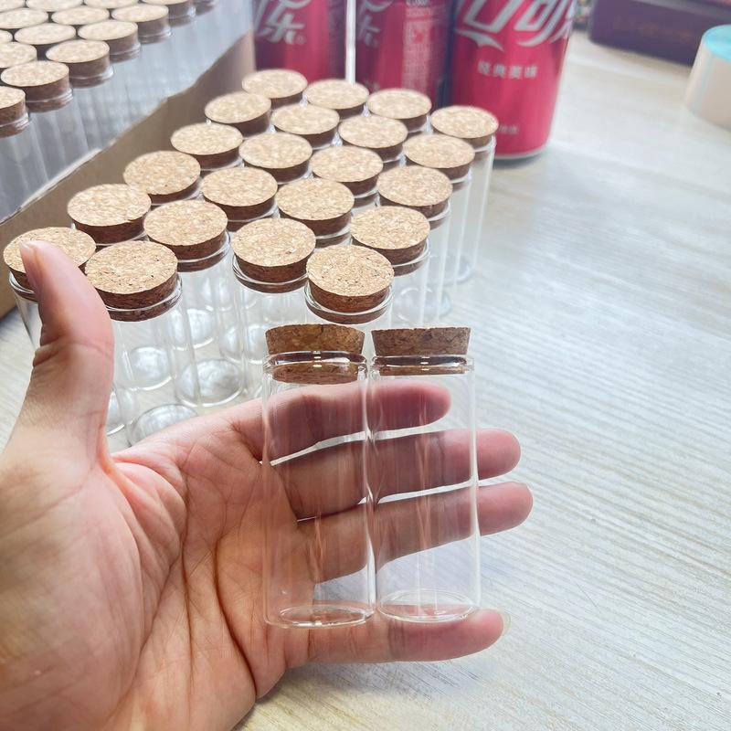 15/36/56 Pcs 30ml Candy Glass Bottles Cork 25x30x70mm Tiny Test Tube Dragee Jars Mini Containers DIY Wedding Gift Wishing Vials