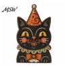 Reusable Wood Holiday Ornaments Halloween Tiered Tray Decorations, Wooden Tabletop Ornaments, Vintage Centerpiece Cute Ghost And Pumpkin Figures