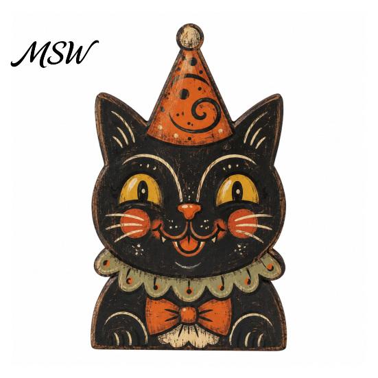 Reusable Wood Holiday Ornaments Halloween Tiered Tray Decorations, Wooden Tabletop Ornaments, Vintage Centerpiece Cute Ghost And Pumpkin Figures