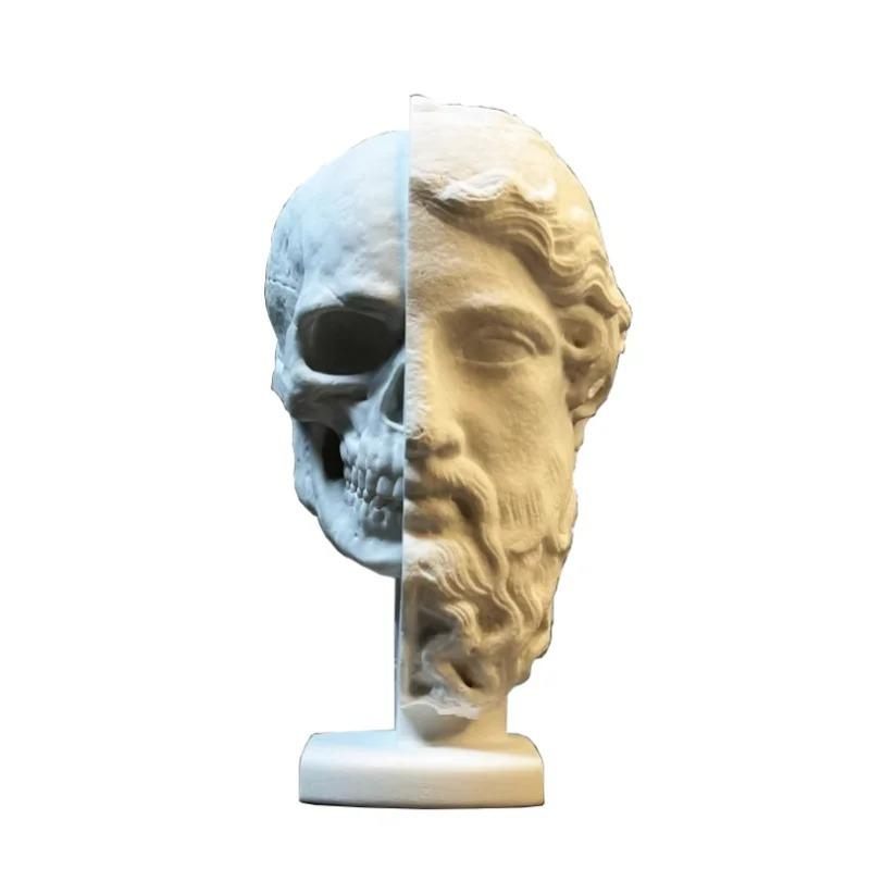 Resin Handicraft Bust Sculpture Roman Figure Sculpture Abstract Human Body Imitation Gypsum Decorative Figurines Home Decor