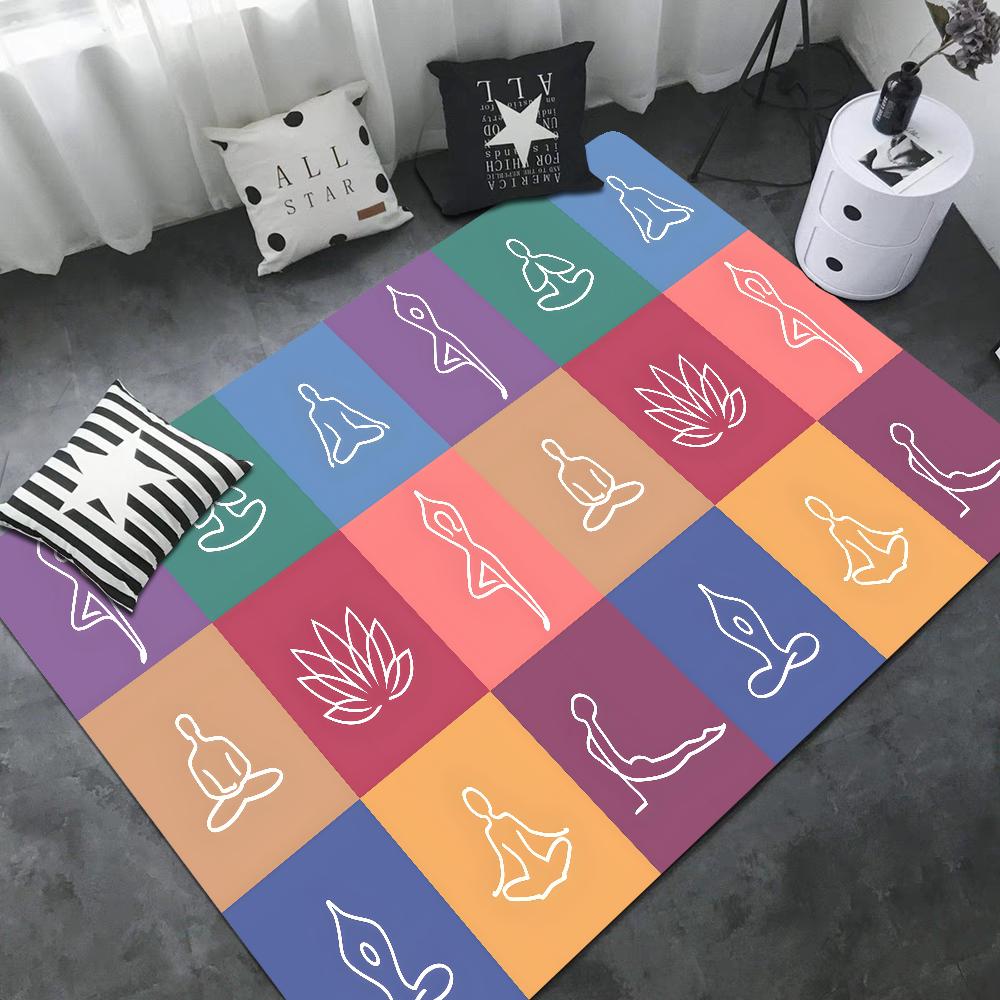 Rainbow 7 Chakra Mandala Bohemia Yoga Door Mat Washable Non-Slip Living Room Sofa Chairs Area Mat Kitchen Welcome Doormat