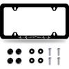 Bats License Plate Frame Stainless Steel Car Decorative 12.3 X 6.3 Inch | Bright License Plate Holders Auto Decoration For Front And Rear Car Tag