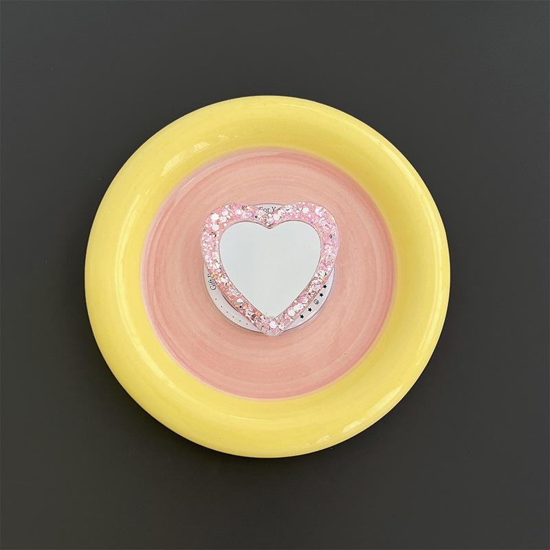 Magnetic Magsafe Mobile Phone Airbag Holder Wind Flash Powder Sequins Love Mirror Sticker Portable Makeup Mirror