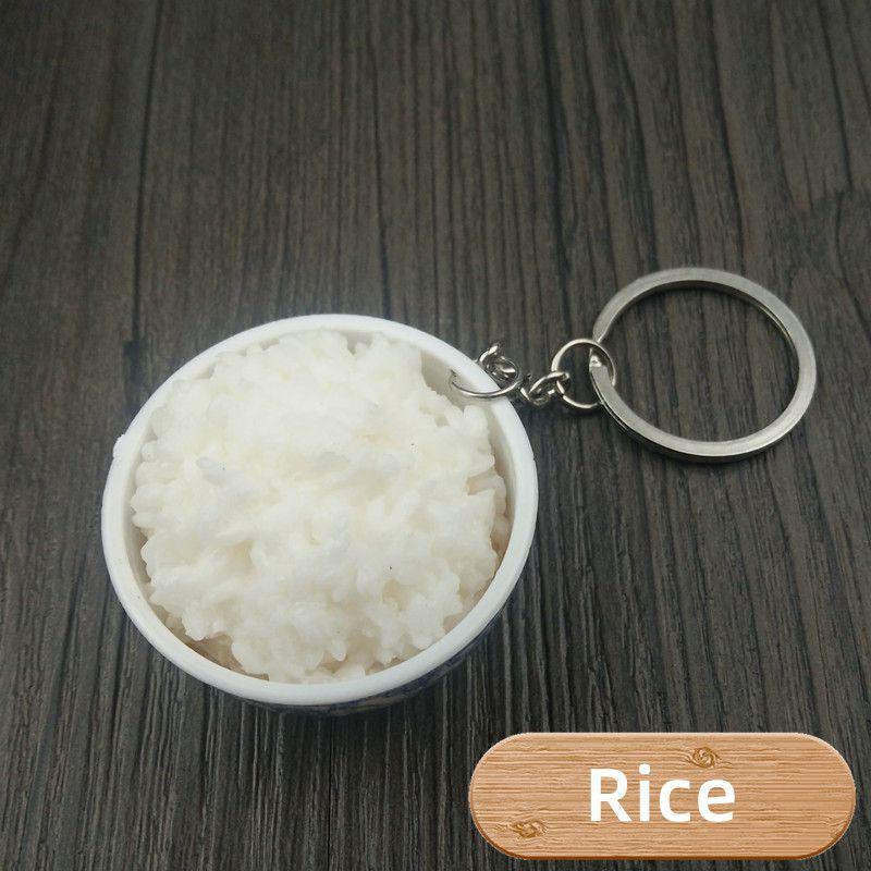 Niedliche Mini-Schüssel-Schlüsselanhänger in Form von künstlichem Essen