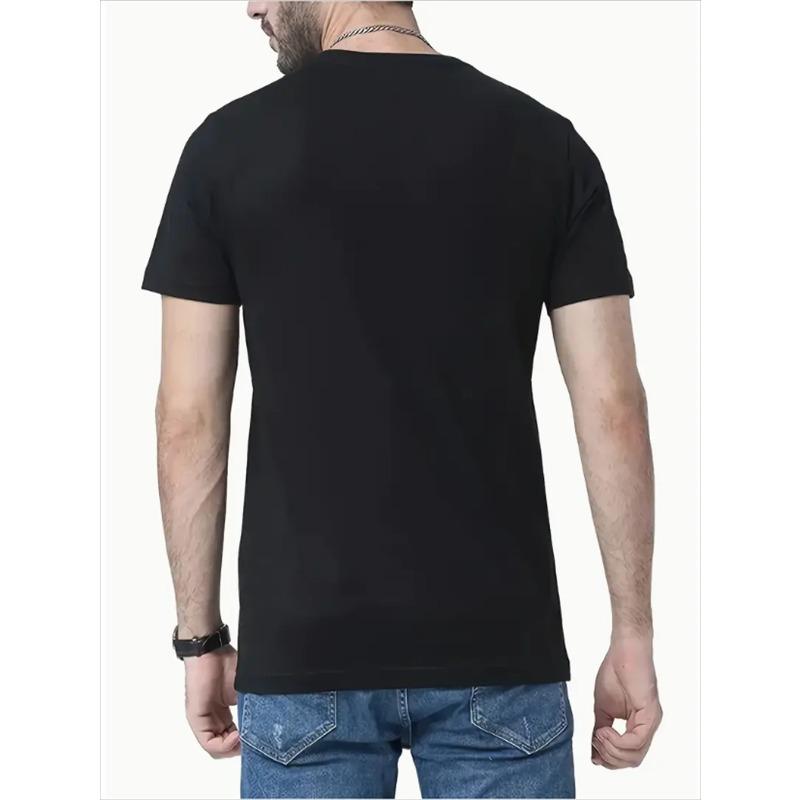 Men's Brand T-shirt Summer Fashion Casual Loose Cotton T-shirt Printed Sports Round Neck Short Sleeved T-shirt