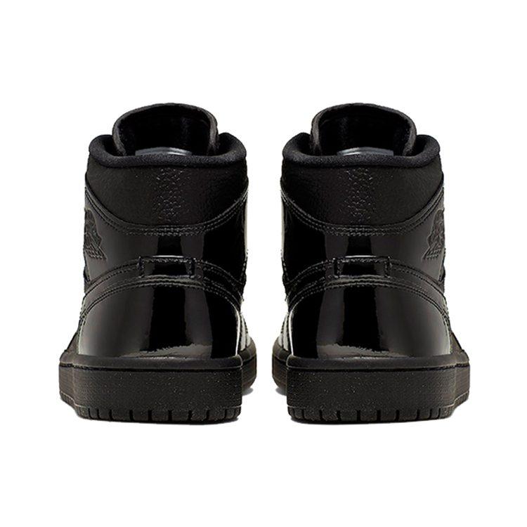 Jordan 1 Mid Patent Triple Black Women's BQ6472-003