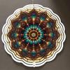 3D Metal Wind Chime Spinner with Mandala Flower Pattern Vibrant Garden Art for Outdoor Decor All Season Hanging Decoration Detailed Craftsmanship