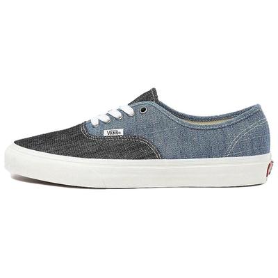 Authentic Threaded Denim - Blue Black Unisex Sneakers Threaded-Denim-Blue White VN000BW5Y6Z