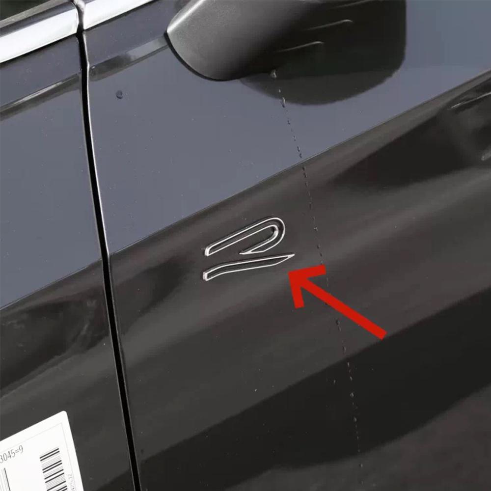 kqsdr10 1PCS 3D Metal Car Styling R Emblem Side Fender Rear Tail Trunk Sticker For VW GTI Tiguan Bora POLO PASSAT CC Touran GOLF Jetta